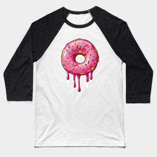 Pink Donut with Sprinkles Baseball T-Shirt
